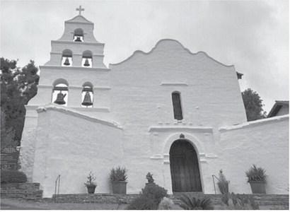 Mission San Diego de Alcala in San Diego, California, served as the design model for St. Christopher’s in Lampasas. photo from internet sources