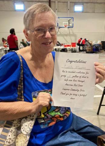 Cynthia Monroe has given 1 gallon of blood through the Red Cross to help save lives. COURTESY PHOTO