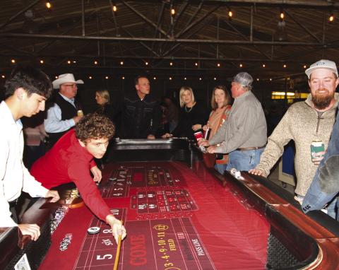 The annual Wild West Casino night serves as the main fundraiser for the Lampasas County Chamber of Commerce and Vision Lampasas. The evening offers casino favorites, a steak dinner, auction items, and more. COURTESY PHOTO