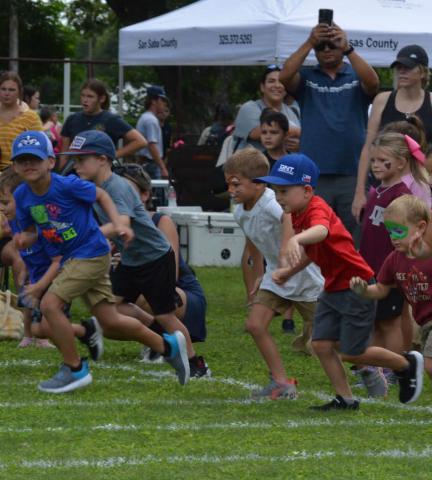 Kids’ Day involves foot races, sack races and three-legged races for children from ages 3 through 10. Other offerings at the Gavin Garrett Soccer Field includes face painting, a children’s barnyard and a “water polo” activity sponsored by the Lampasas Volunteer Fire Department. FILE PHOTO