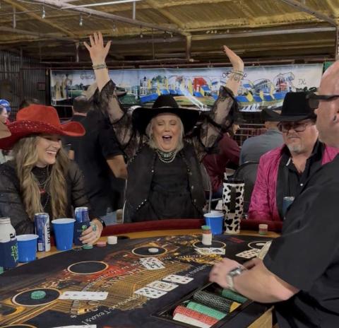 It was all smiles for the winners such as Molly Faught at the Wild West Casino Night on Saturday. After dinner was served, gaming opportunities were available as well as an auction. The annual event serves as a fundraiser for the Lampasas County Chamber of Commerce &amp; Visitor’s Center and Vision Lampasas. COURTESY PHOTO