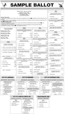 Sample ballot 