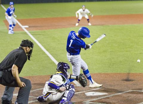 Kash Corbin hits an RBI grounder. 