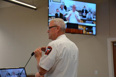 Fire Chief Jeff Smith gave Lampasas City Council an update Monday on COVID-19 cases within the state and the county. 