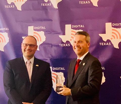District 54 State Rep. Brad Buckley, right, is pictured with AJ Rodriguez, executive vice president of Texas 2036, a strategic planning consortium. COURTESY PHOTO