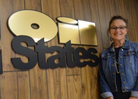 Dana Smith is all smiles on her last day with Oil States Industries after 33 years. MONIQUE BRAND | DISPATCH RECORD