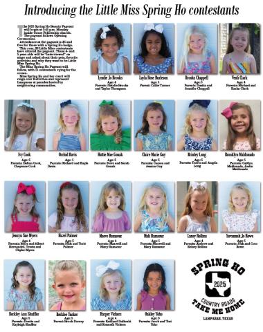 Introducing the Little Miss Spring Ho contestants