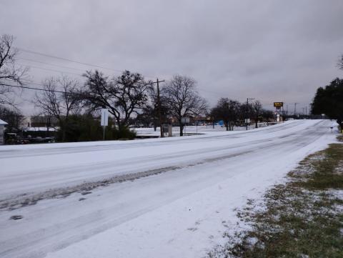 A look at a frozen Central Texas Expressway following Saturday night's winter weather. GAIL LOWE | DISPATCH RECORD