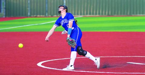 HUNTER KING | DISPATCH RECORD Brooklyn Farmer did a good job of limiting free baserunners in last Thursday’s game.