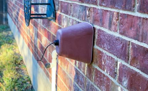 Insulated faucet covers can be installed easily over outdoor fixtures to prevent the faucets from freezing. COURTESY PHOTO | TEXAS WATER DEVELOPMENT BOARD