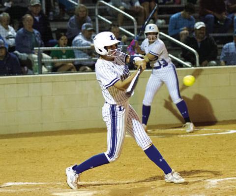 HUNTER KING | DISPATCH RECORD Freshman Emory Vineyard is starting at second base this season.