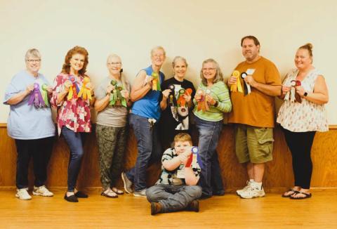 courtesy photo Pictured are winners from the recent Browning Community Garden Club’s annual Flower Show. Standing from left to right are Paula Boales-Pabis, Betty Secrest, Gail Eltgroth, Donna Calloway, Ann Laver, Michelle Potter, Daniel Logue and Anelicia Cheney-Campbell; seated in front is Colin Highley.