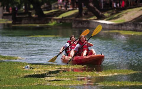 Kayak races have taken place during the annual Spring Ho Festival for years, but the public may soon be welcome to kayak and swim up and down Sulphur Creek with a potential change to city ordinances. FILE PHOTO
