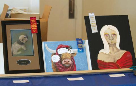 Different types of artwork was on display last Friday afternoon as County Fair winners came to pick up their projects. Hunter king | dispatch record