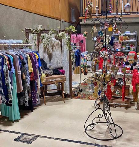 The new location at First Baptist Church of Lometa provides the space for thrift store volunteers to display more items for Works of Mercy clients. courtesy photo