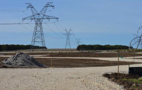The site of the future Thomas Cameron BESS along County Road 2275 sits directly across the street from Ted and Sharon Newsom. The facility is one of four planned for Lampasas County, according to ERCOT. ERICK MITCHELL | DISPATCH RECORD