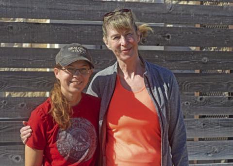 Heike Noble, at right, and her daughter Jeanette Noble are two vendors who participate in the Lampasas Farmers Market. The market is opening earlier this year than in previous seasons. ERICK MITCHELL | DISPATCH RECORD
