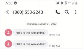 This screenshot is a real example of a phishing text or human contact tracing scam. Messages like this urge the victim to reply, click a link or call the scammer, which opens them up to other potential scamming methods. ALEXANDRIA RANDOLPH | DISPATCH RECORD