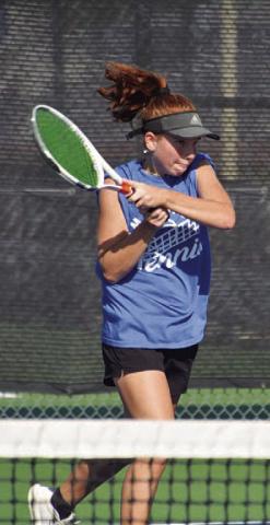 Allison Valdez was among the girls who won their singles matches. FILE PHOTO
