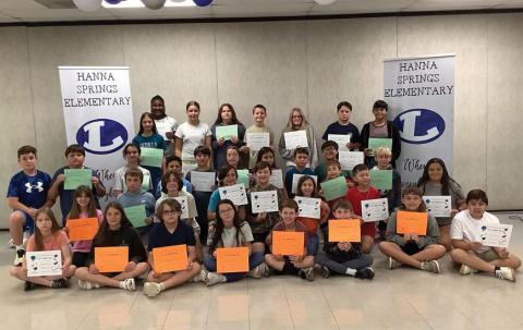 Nearly three dozen Hanna Springs fifth-grade students made the A/B honor roll list. courtesy photo
