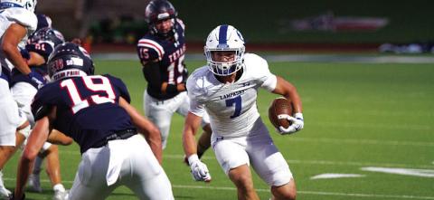 Jett Walker will look to continue his efficient rushing season in district play against Burnet tonight. HUNTER KING | DISPATCH RECORD