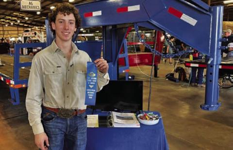 Kord Bumpus’ trailer earned fourth place at the San Antonio Livestock Show. COURTESY PHOTO