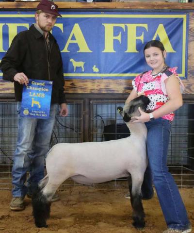 The reserve champion market lamb was shown by Sophia McElwain. She also took home the senior market lamb showmansip award. MASON HINES | DISPATCH RECORD