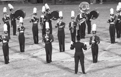 The Badger Band performs at halftime of Friday’s football game against Fredericksburg. JEFF LOWE | DISPATCH RECORD