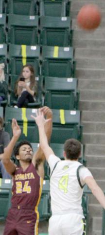 Dyllen Workmon (24) led Lometa with 25 points in Wednesday’s area championship victory over Blum. JESSICA MALDONADO | LOMETA ISD