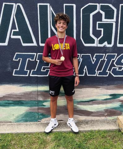 Ivan Oliver is the regional champion for Lometa tennis. COURTESY PHOTO | FRANK REYES III