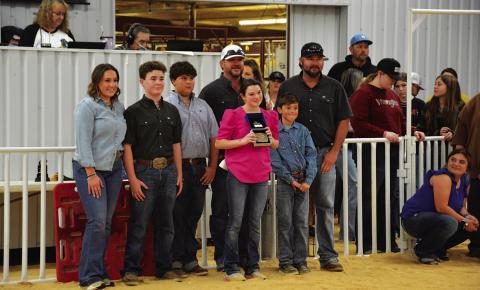The Britt Hopson Award for 2026 went to market swine exhibitor Taelor Singleton. HUNTER KING | DISPATCH RECORD