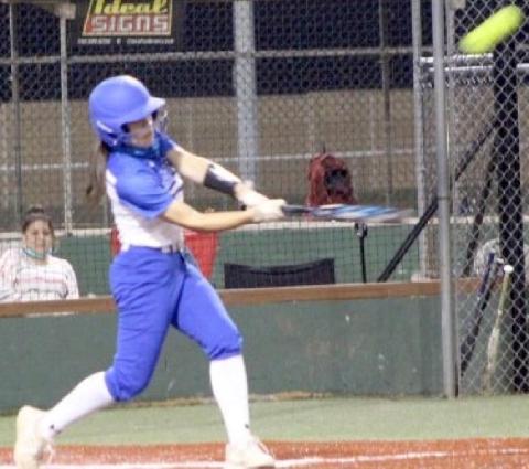 Hannah Perry hits her second home run on Friday. DONNA MCANALLY | COURTESY PHOTO