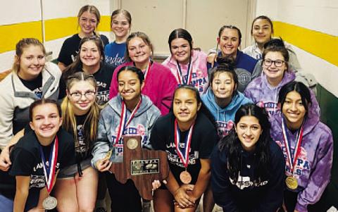 Four Lady Badgers are heading to the state powerlifting competition after their performance at the regional meet. COURTESY PHOTO