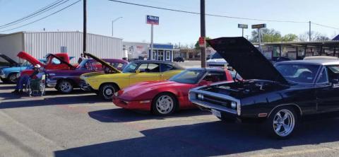 Classic car enthusiasts display their vehicles the first Saturday of each month at the back parking lot of Storm’s Drive-In. Owners enjoy the time to socialize and show off their cars. courtesy photo