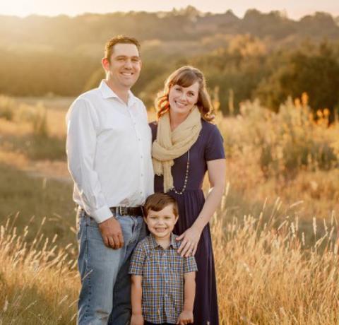 Andrew and Stephany Strouth are pictured with their adopted son, Kaysen. COURTESY PHOTO