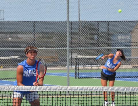 Clyde Ashfield, front, and Caroline White will compete at the regional tournament in Bryan. COURTESY PHOTO | KENNETH PEISER