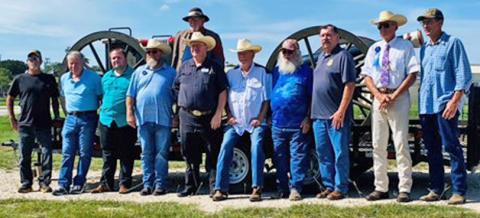 Members of SCV Camp No. 2353 pose with “The Judge” cannon. Left to right are Stephen Brister, Robert D. McKenzie, James Zane Oliver, Billy Ayers, Michael R. Oliver, Gary Lehmkuhler, William “Bill” Dunson, John McCammon, Ross J. Cox Sr. and Roger D. Hamrick. D.W. Davis stands on the trailer at back. anderson | courtesy photo