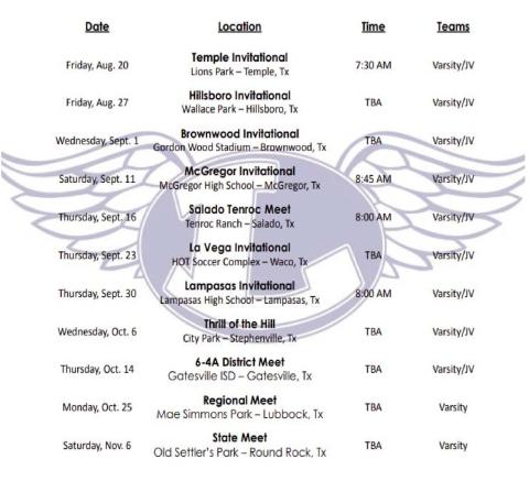 LHS cross country schedule
