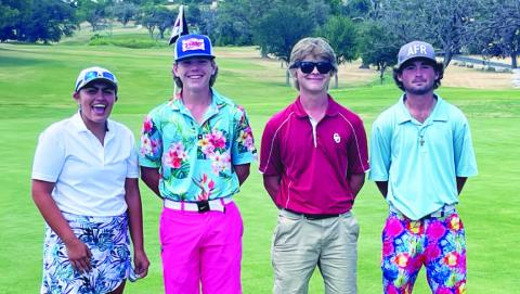 Arianna Gonzalez, left, James Clarkston, Nick Haas and Peyton Spore all competed at the Tour Championship last month. COURTESY PHOTO