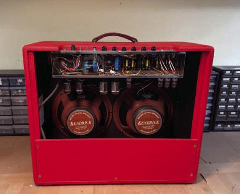 This photo offers an inside look at one of Gerald Weber’s handcrafted Kendrick Amplifiers. ERICK MITCHELL | DISPATCH RECORD