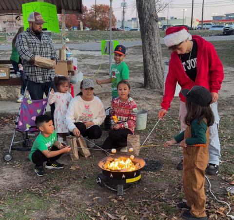 Christmas on the Creek visitors were treated to s’mores by Girl Scout troops during Saturday’s festivities. ADAM BARRIOS | DISPATCH RECORD