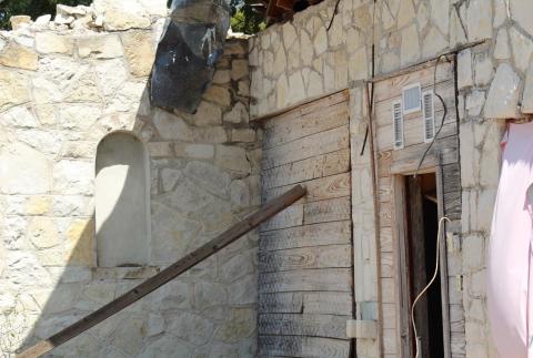 A few exterior walls are all that is left of St. Paul’s AME Church after a storm ravaged the building in 2019. The newly formed Lampasas Cornerstone Conservancy hopes to rescue this century-old structure as well as two other endangered structures and the site of the Moses Hughes Mill. JOYCESARAH MCCABE | DISPATCH RECORD