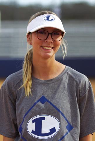 Name: Allie Fry Class: Junior Sport: Softball Favorite Teacher or Coach: Coach Tippie Favorite Place in Lampasas: Taco Bell One Person You Look Up To: My parents Main Goal This Season: Go deep in the playoffs