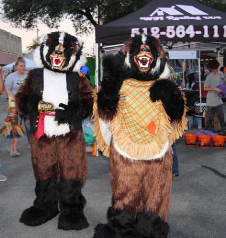 FILE PHOTO The Badger mascots were among those participating in Squared Silly activities last year.