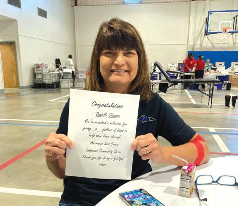 Daniella Claussen has cumulative donations of six gallons of blood. Courtesy photo