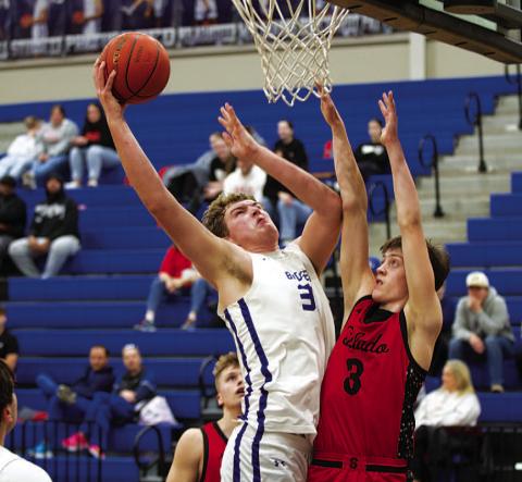 HUNTER KING | DISPATCH RECORD Beau Patterson secured another double-double in the Badgers’ win over Salado.