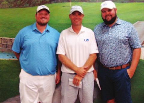 Logan Fox, left, Justin Schulze and Stayton Lindeman pose for a photo after finishing on the podium in the tournament. COURTESY PHOTO