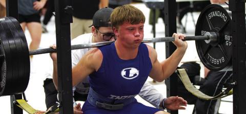 HUNTER KING | DISPATCH RECORD Carter Kuhn will be competing at the regional powerlifting meet in Gatesville on March 8.