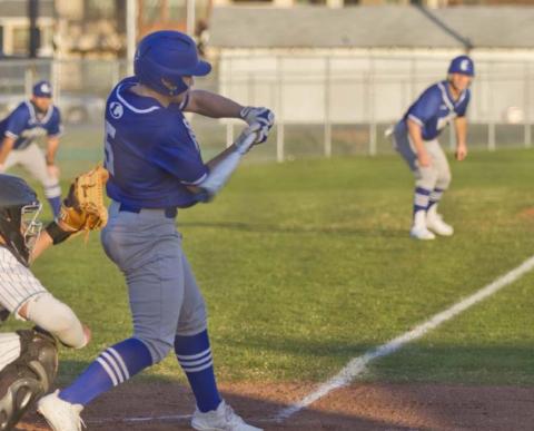 Dax Brookreson, shown hitting earlier this season, batted 2-3 in two different games in the Georgetown tournament. JEFF LOWE | DISPATCH RECORD