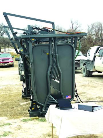 HUNTER KING | COURTESY PHOTO Tate Langford garnered grand champion honors at the Lampasas County Ag Mechaics Show in January with this hydraulic cattle chute.